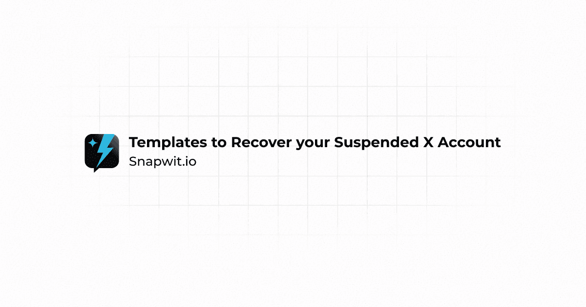10 Templates to Recover your Suspended X account