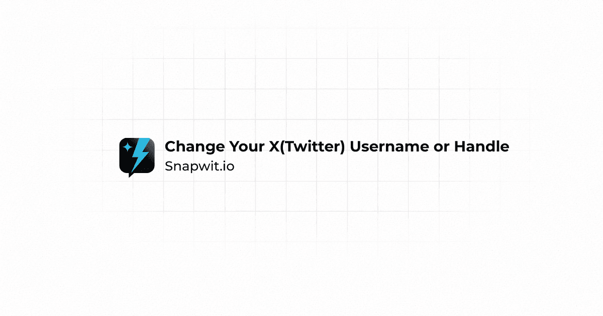 How to change your X(Twitter) username or handle